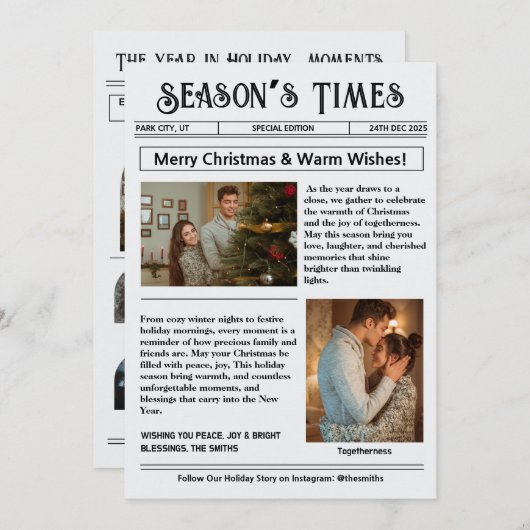 Newsletter Arch Foto Collage Weihnachten (Vorne/Hinten)