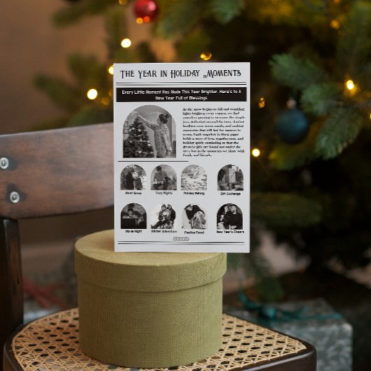 Newsletter Arch Multi Foto Weihnachten Schwarz-wei