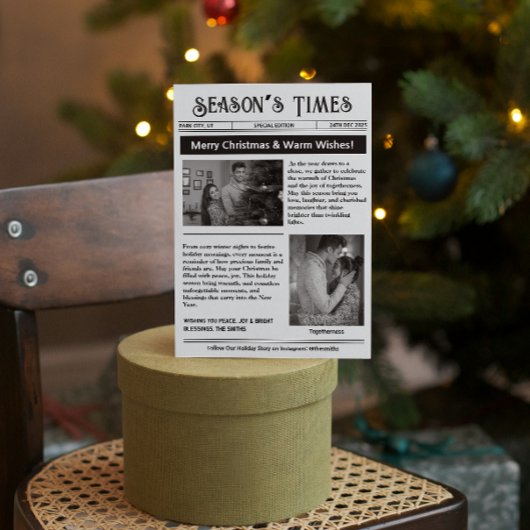 Newsletter Arch Multi Foto Weihnachten Schwarz-wei