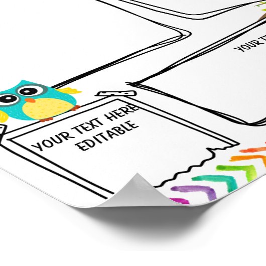 Newsletter-Bearbeitung für Klassenräume Poster (Ecke)