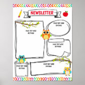 Newsletter-Bearbeitung für Klassenräume Poster (Vorne)