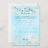 Newsletter Blue Snowflakes Datiert Einladung (Vorderseite)