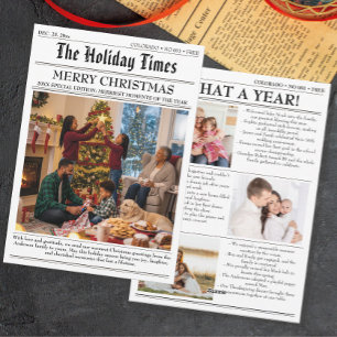 Newsletter der Weihnachtsfamilie Foto Jahr der Übe Feiertagskarte