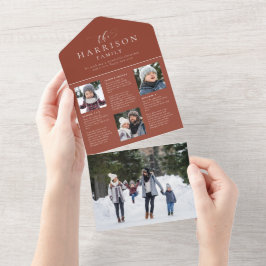 Newsletter-Familie aktualisieren Weihnachtskarte All In One Einladung