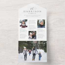 Newsletter-Familie aktualisieren Weihnachtskarte All In One Einladung