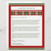 Newsletter für Urlaubsreisen: karierter Heiliger Briefbogen (Vorne/Hinten)