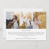 Newsletter "Modern Chic Foto Collage" Feiertagskarte (Rückseite)