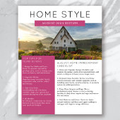 Newsletter "Real Anwesen August" Werbemaßnahmen fü Flyer