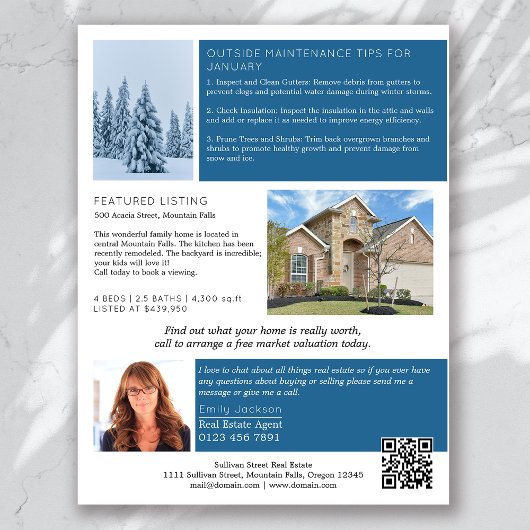 Newsletter "Real Anwesen January" Flyer