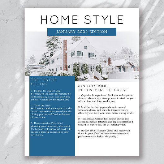 Newsletter "Real Anwesen January" Flyer