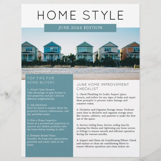 Newsletter "Real Anwesen June" Werbeaktion für die Flyer (Vorne)