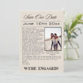 NEWSLETTER Rette unsere Hochzeitserklärung Save The Date (Stehend Vorderseite)