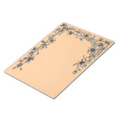 Newsletter Rustica Blume Border Sepia Notepad Notizblock (angewinkelt)