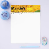 Newsletter-Titelseite Sonnenblumen Flyer (Einzeln)