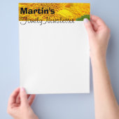 Newsletter-Titelseite Sonnenblumen Flyer (Hand)