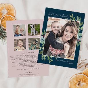 Newsletter von Christmas Greenery Faith Liebe & Fa Feiertagskarte