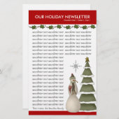 Newsletter-Vorlage für Weihnachten oder Feiertage Briefpapier (Vorne/Hinten)