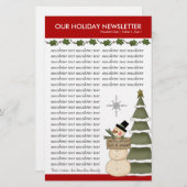 Newsletter-Vorlage für Weihnachten oder Feiertage Briefpapier (Vorne/Hinten)