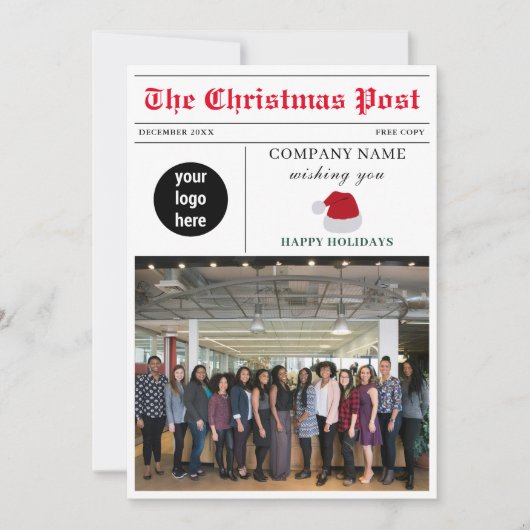 Newsletter Weihnachten Zeitung Business Corporate (Vorderseite)
