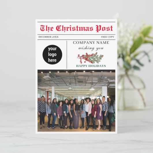 Newsletter Weihnachten Zeitung Business Corporate (Stehend Vorderseite)