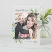 Newsletter "Weihnachtsgrün" - Frohes Neues Jahr Feiertagskarte (Stehend Vorderseite)