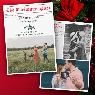 Newsletter Zeitung Familie Foto Einzigartig Feiertagskarte
