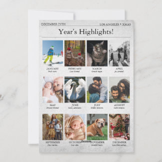 Newsletter Zeitung Weihnachten Jahr in Überprüfung