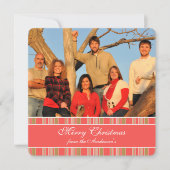 Newsletter zur Back Coral Strip Weihnachtskarte Einladung (Vorderseite)