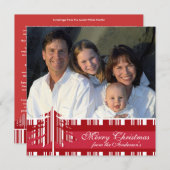 Newsletter zur Weihnachtskarte "Back Red Blume Tre Einladung (Vorne/Hinten)