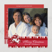 Newsletter zur Weihnachtskarte "Back Red Blume Tre Einladung (Vorne/Hinten)