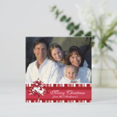 Newsletter zur Weihnachtskarte "Back Red Blume Tre Einladung (Stehend Vorderseite)