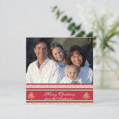 Newsletter zur Weihnachtskarte "Back Red Damask" Einladung (Stehend Vorderseite)