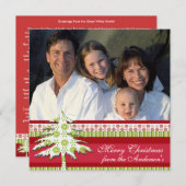 Newsletter zur Weihnachtskarte "Back Red Damask" Einladung (Vorne/Hinten)