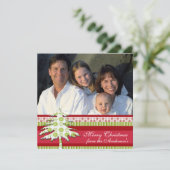 Newsletter zur Weihnachtskarte "Back Red Damask" Einladung (Stehend Vorderseite)