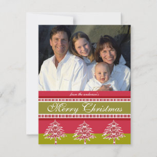Newsletter zur Weihnachtskarte "Back Red Damask Tr Einladung
