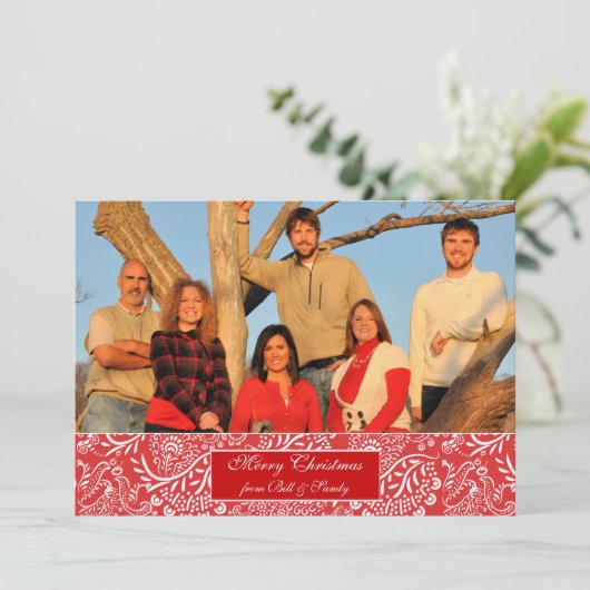 Newsletter zur Weihnachtskarte "Back Red Stripes" Einladung