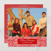 Newsletter zur Weihnachtskarte "Back Red Stripes" Einladung (Vorne/Hinten)