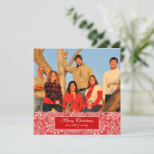 Newsletter zur Weihnachtskarte "Back Red Stripes" Einladung (Stehend Vorderseite)