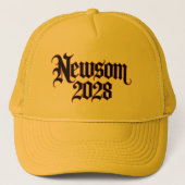 Newsom 2028 Gothic Trucker Hat Truckerkappe (Vorderseite)