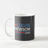 Newsom 2028 President 48 Us Flag Election Campaign Kaffeetasse (Links)