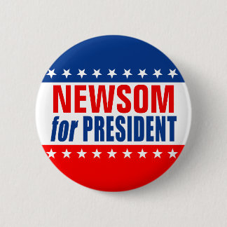 "NEWSOM als PRÄSIDENT"-Button Button