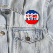 "NEWSOM als PRÄSIDENT"-Button Button (Beispiel)