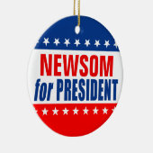 "NEWSOM als PRÄSIDENT" Keramik Ornament (Rechts)
