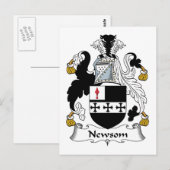 Newsom Familienwappen Postkarte (Vorne/Hinten)