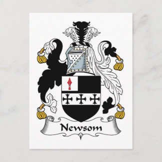 Newsom Familienwappen Postkarte