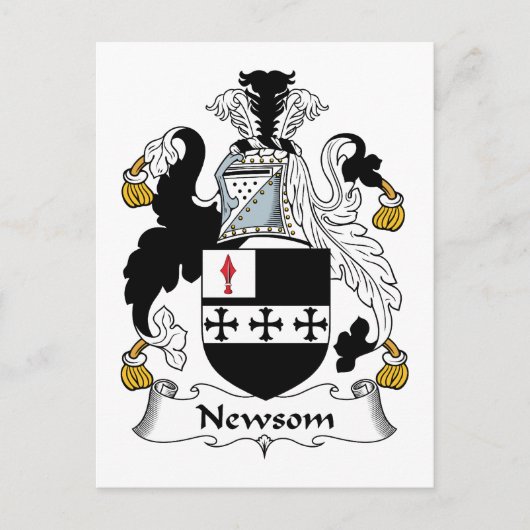 Newsom Familienwappen Postkarte (Vorderseite)