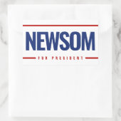 Newsom für Präsident Rechteckiger Aufkleber (Tasche)