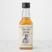 Newspaper Birthday News Funny Humorous Men 70th Alkoholflaschenetikett (Vorderseite)