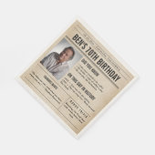Newspaper Birthday News Funny Humorous Men 70th Serviette (Ecke)