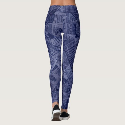 NEWSPAPER - Blau Leggings (Rückseite)
